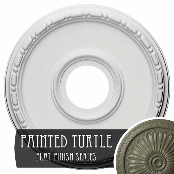 Ekena Millwork Medea Ceiling Medallion (Fits Canopies up to 5 3/8"), 16 1/2"OD x 3 7/8"ID x 1 1/2"P, Painted Turtle CM16MEPTF - main